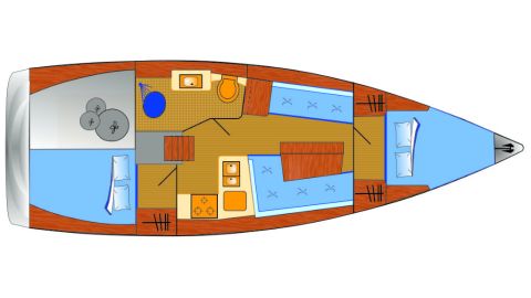 Schiffsriss der Hanse 348 Auszeit