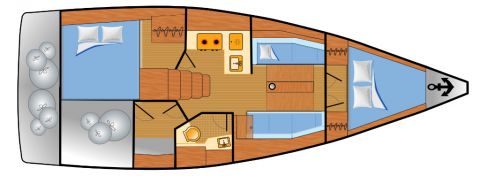 Schiffsriss der Oceanis 35-1-2 Basti